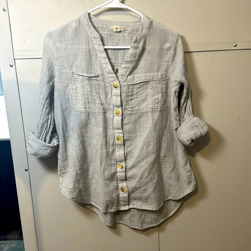 99% Cotton Striped button up Shirt